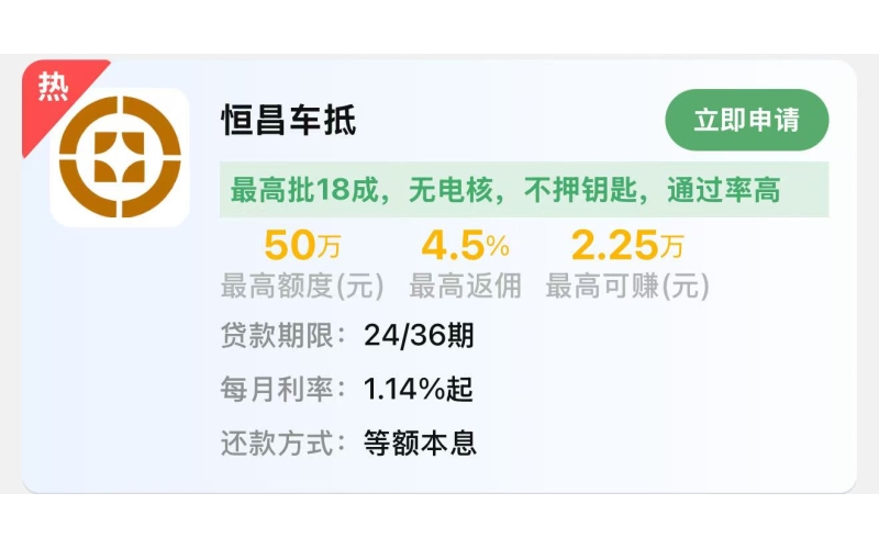 恒昌车贷